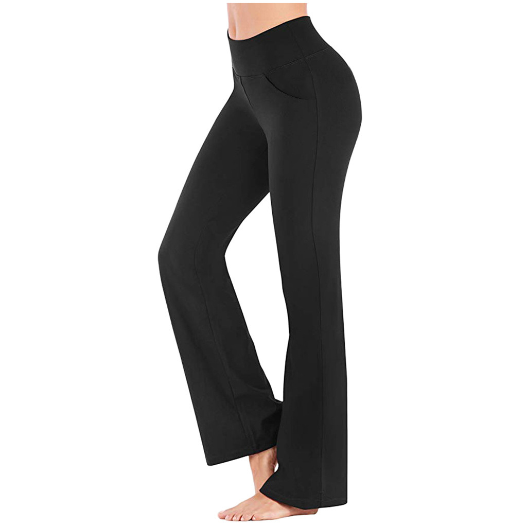 2023 Amazon cross-border European and American new wide-leg pants high waist casual yoga pants for girls in stock